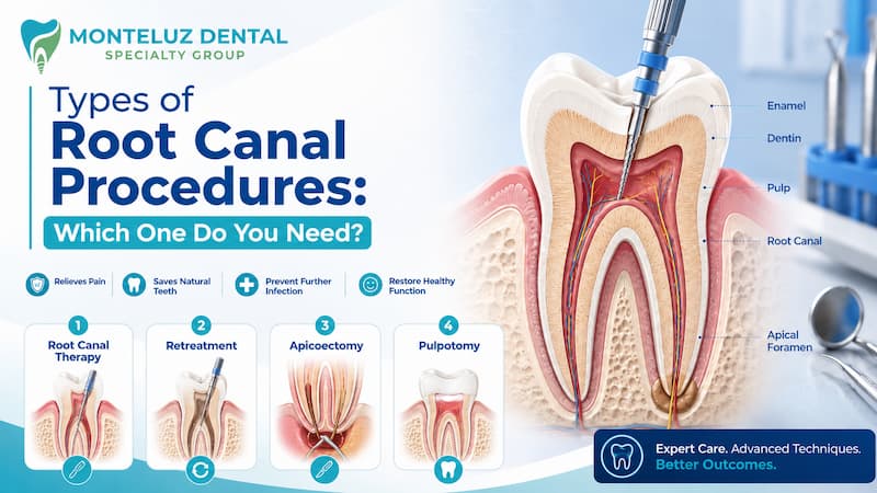 Types of Root Canal Procedures: Which One Do You Need?